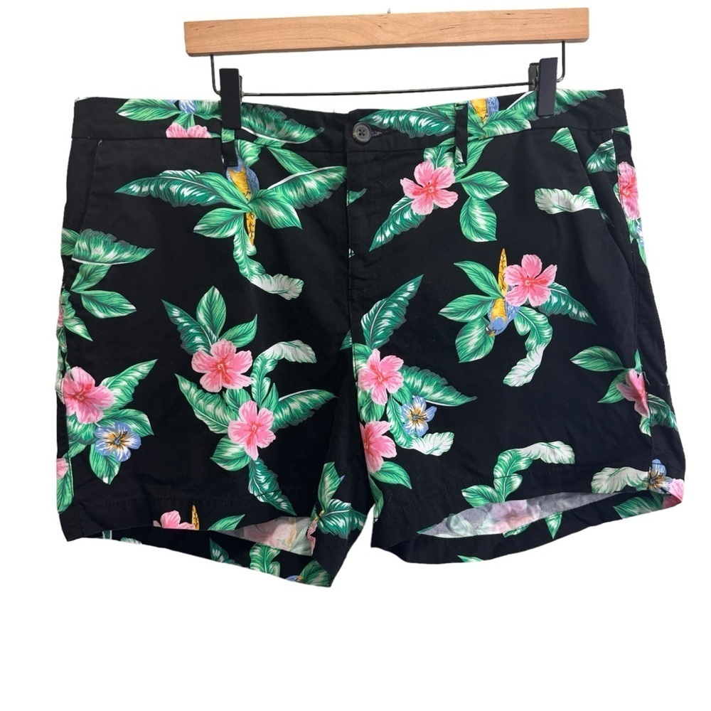 Old Navy Everyday Short Tropical Floral 100% Cotton Size 16